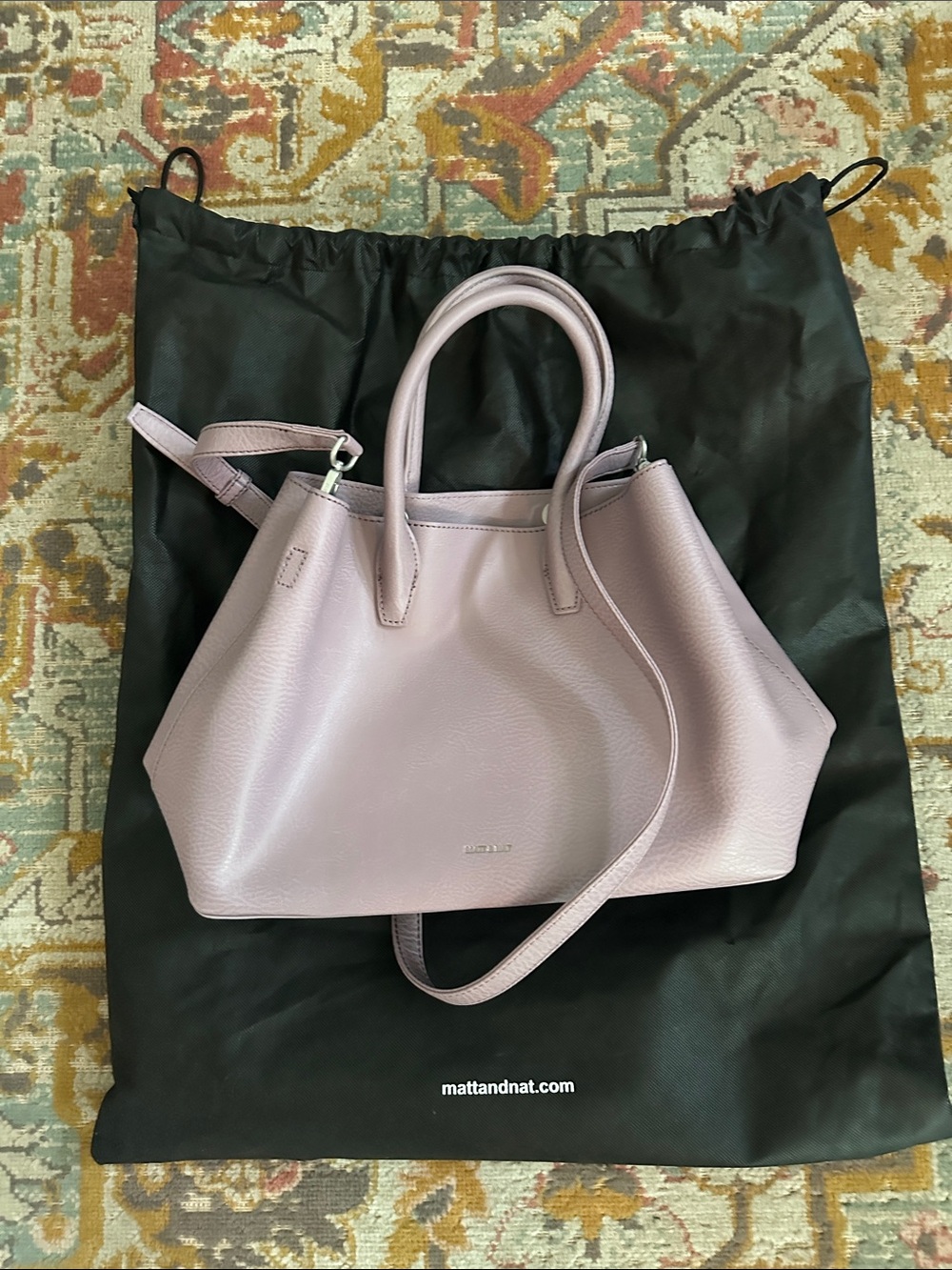 Matt & Nat Lavender Shoulder Tote with Adjustable Strap - Picture 8 of 8